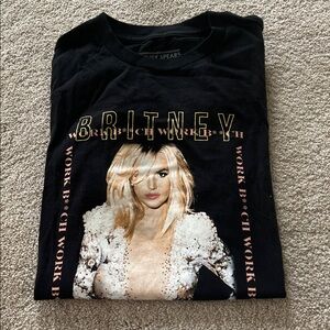 Black Britney Spears Graphic T-Shirt concert women’s fitted shirt cotton